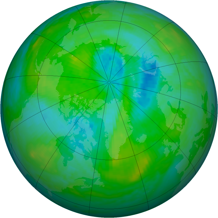 Arctic ozone map for 11 September 1987